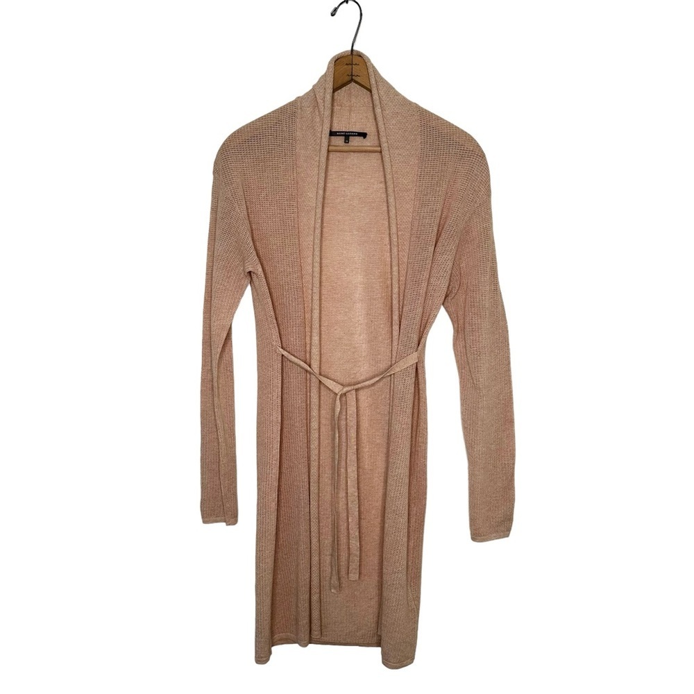 Rene Lezard | Lightweight Open Belted Cardigan Sweater